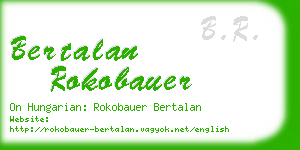 bertalan rokobauer business card
